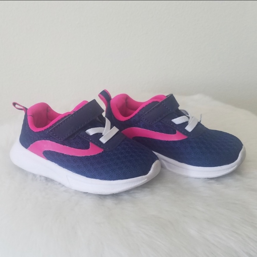 Kid's blue, white and pink athletic shoes - Picture 2 of 7